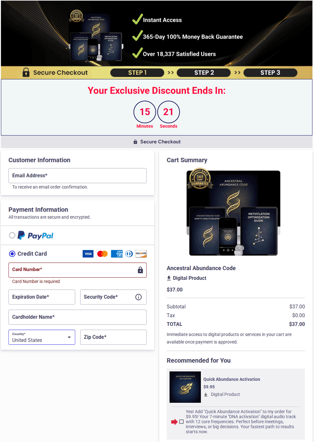 Ancestral Abundance Code Checkout